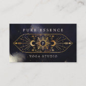 シナホリスティックル太陽と月のダークインクモノグラム 名刺 (正面)