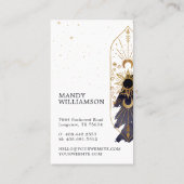 シナホリスティックル太陽と月のダークインクモノグラム 名刺 (裏面)