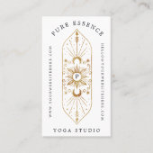 シナホリスティックル太陽と月のダークインクモノグラム 名刺 (正面)