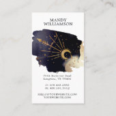 シナホリスティックル太陽と月のダークインクモノグラム 名刺 (裏面)