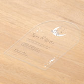 シナミニマルルホリスティックボーホムーン&スターズアーチ アクリル招待状 (レイダウン)