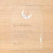 シナミニマルルホリスティックボーホムーン&スターズアーチ アクリル招待状 (正面)