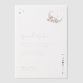 シナミニマルルホリスティックムーン&スターズモノグラム ベラム紙招待状 (正面)