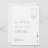 シナミニマルルホリスティックムーン&スターズモノグラム 招待状 (正面)