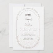 シナミニマルルホリスティックムーン&スターズモノグラム 招待状 (正面)