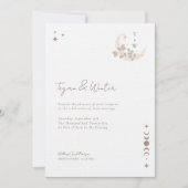 シナミニマルルホリスティックムーン&スターズモノグラム 招待状 (正面)