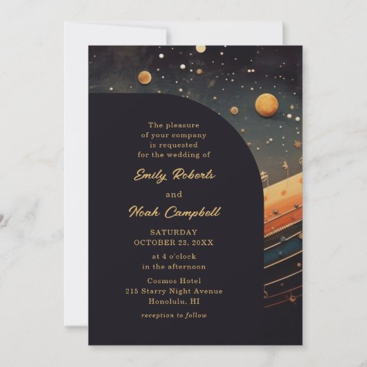 シナモダンルミュージカルムーン銀河系結婚ズ 招待状 (正面)