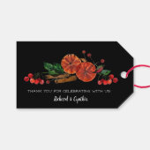 シナモンとオレンジのクリスマスのお気に入り ギフトタグ (正面(横))