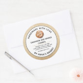 シナモンとジンジャーのクッキーのラベル ラウンドシール (封筒)