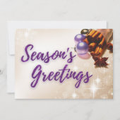 シナモンと紫のグリッタースクリプトのクリスマスフォト (正面)