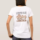 シナモンのお尻 (シャツ前面にもデザイン可能) Tシャツ (裏面)