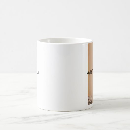 シナモンのマグのトパーズの目を持つブロンド猫 コーヒーマグカップ (中央)