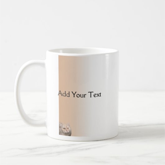 シナモンのマグのトパーズの目を持つブロンド猫 コーヒーマグカップ (左)