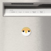 シナモンの桃の顔のラブバードの顔 マグネット (インサイチュ (食洗機))