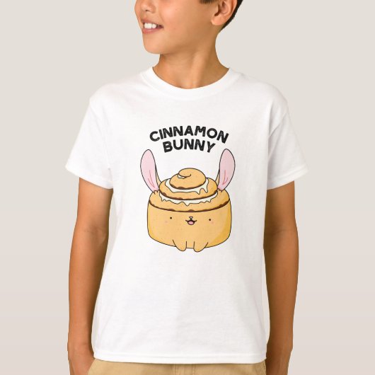 シナモンウサギの面白いシナモンバンのダジャレ Tシャツ (正面)