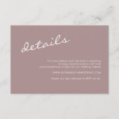 シナモンエレガントバラスクリプ結婚トの詳細 エンクロージャーカード (正面)