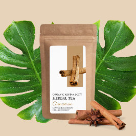 シナモンオーガニックハーブティーのビジネスラベル ラベル