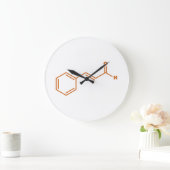 シナモンシンナムアルデヒド分子化学式 ラージ壁時計 (ホーム)