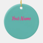 シナモンスタークッキーパターンクリスマスとクリスマス セラミックオーナメント (裏面)