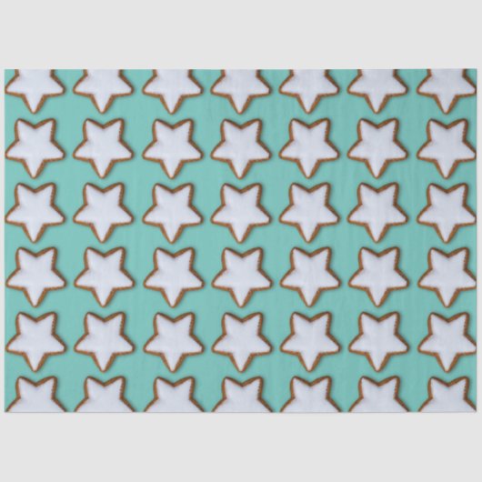 シナモンスタークッキーパターンクリスマスとクリスマス 薄葉紙 (正面)