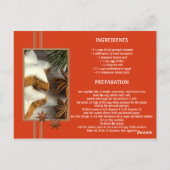 シナモンスタークリスマスクッキーレシピ ポストカード (裏面)