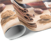 シナモンスティックおよび粉 ラッピングペーパー (ロールコーナー)