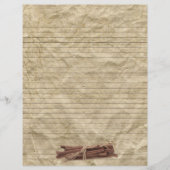 シナモンスティックくしゃくしゃにした紙並んだレシピページ チラシ (正面)