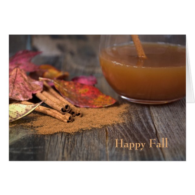 シナモンスティックとアップルサイダー (正面横)