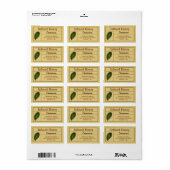 シナモンスパイスアンバー金ゴールド入り蜂蜜ジャー ラベル (フルシート)