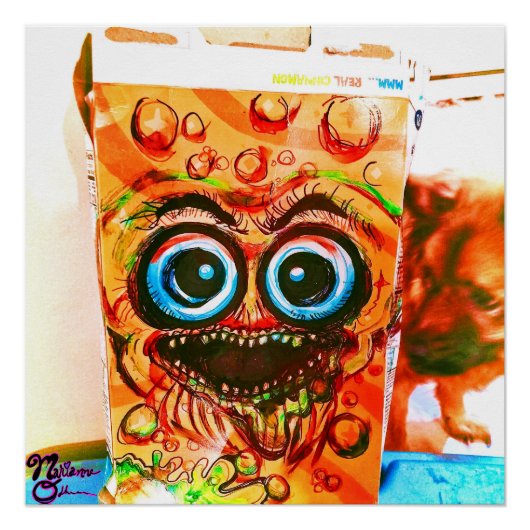 シナモンゾンビクランチアートプリント ポスター (正面)