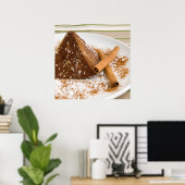 シナモンチョコレートケーキデザート ポスター (ホームオフィス)