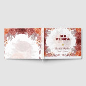 シナモンテラコッタ秋フローラボタニカル結婚ズ ゲストブック (全面)