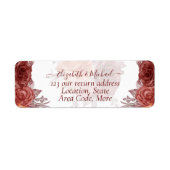 シナモンテラコッタ秋フローラボタニカル結婚ズ ラベル (正面)