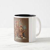 シナモンドリーム:フェスティバルジンジャーブレッドマンクリスマス ツートーンマグカップ (正面右)