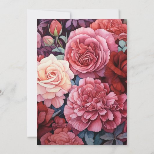 シナモンバラとダスティーバラ結婚フローラ 招待状 (裏面)