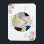 シナモンバラは日付の結婚磁石を保存する マグネット<br><div class="desc">シナモンバラの色をテーマにした結婚式は、日付のマグネットを軽いフローラトーンで保存。このデザインは完全なテーマの一部であもしるあなたは興味を持って私たちの店をチェックアウトするか、私たちのコレクションを参照してください。</div>