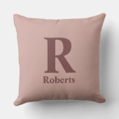 シナモンバライニシャル/最初/ファミリ名 クッション (裏面)