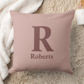 シナモンバライニシャル/最初/ファミリ名 クッション (ブランケット)