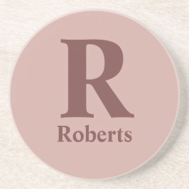 シナモンバライニシャル/最初/ファミリ名 コースター