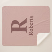 シナモンバライニシャル/最初/ファミリ名 シェルパブランケット (正面(横))