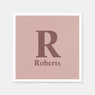 シナモンバライニシャル/最初/ファミリ名 スタンダードカクテルナプキン