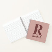 シナモンバライニシャル/最初/ファミリ名 ノートブック (内部)