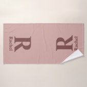 シナモンバライニシャル/最初/ファミリ名 バスタオル (バスタオル)