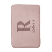 シナモンバライニシャル/最初/ファミリ名 バスマット (正面縦)