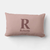 シナモンバライニシャル/最初/ファミリ名 ランバークッション (裏面)