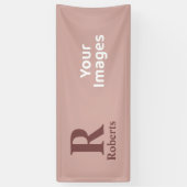 シナモンバライニシャル/最初/ファミリ名 横断幕 (縦)