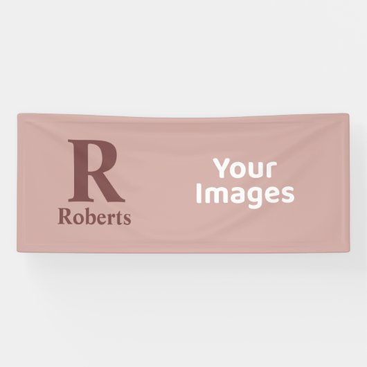 シナモンバライニシャル/最初/ファミリ名 横断幕 (横)