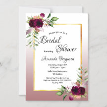 シナモンバラブライダルシャワー磁気招待