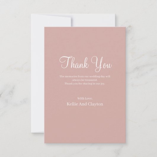 シナモンバラモダンミニマ結婚リストさん サンキューカード (正面)