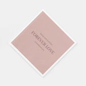 シナモンバラモダンミニマ結婚リストナプキン スタンダードランチョンナプキン (角)